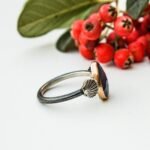 Sapphire Ring, Minimalist Ring, Blue Gift Women, Oyster Shell Sister Gift Nature Inspired September Birthstone Jewelry Gift Mom - Image 7