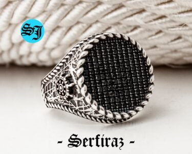 Captains Ship Wheel Pirate Turkish Mens Black Onyx Ring, Viking Ring, Sailor Jewelry, Ocean Ring, Gift for Him, Silver Mens Ring, Handmade - Image 6