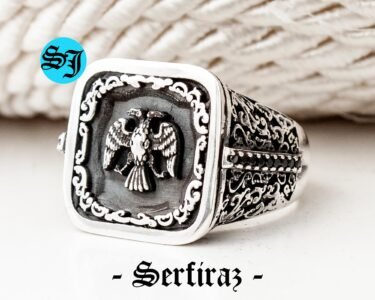 Imperial Double Headed Eagle Men Ring 925 Sterling Silver – Byzantine Symbol Signet Statement Ring Handmade Gift for Him - Image 4
