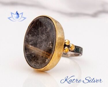 Rutilated Quartz Ring, Oval Gemstone, Handmade Silver Ring, Women's Rings, Statement Ring, Natural Ring, Daily Use Ring, Anniversary Ring - Image 3