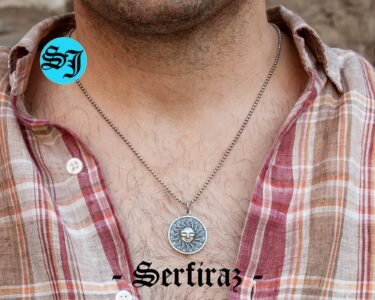 Sun Pendent Necklace, Silver Sun Necklace, Sun Charm, Medallion Necklace, Celestial Necklace, Circle Necklace, Gift for Her Him - Image 2