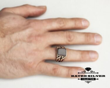 Statement Ring Unique Mens Ring Celtic Handcrafted Silver Rings Massive Ring Unique Mens Ring Brown Silver Ring Turkish Summer Jewelry - Image 5