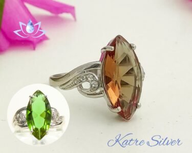 Marquise Engagement Ring, Marquise Ring, Art Deco Ring, Diaspore Ring, Color Change Ring, Vintage Ring, Vintage Engagement Ring