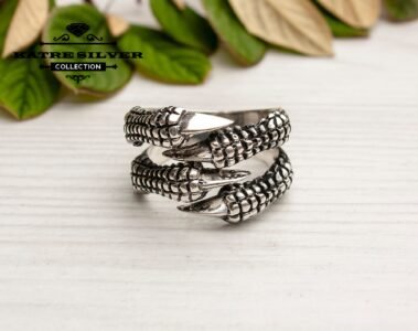 Ottoman Eagle Claw Men Ring 925 Sterling Silver – Handmade Turkish Statement Ring Vintage Gift for Him - Image 3