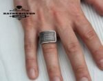 Mens Handmade Ring, Turkish Mens Ring, Solid Rings for Men, Men Ring, Gift for Him, Sterling Silver Ring, Mens Jewelry, Solid Silver Ring - Image 2