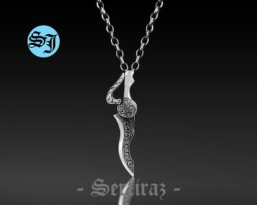 Dagger Charm, Sword Necklace, Knife Necklace, Warrior Necklace, Medieval Jewellery, Men's Necklace, Father Gift, Birthday Gift - Image 3