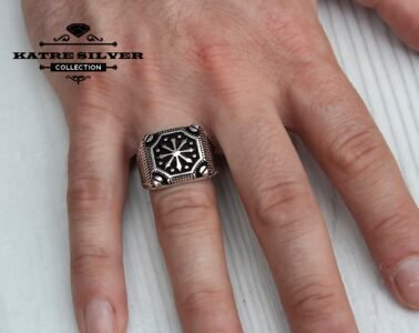 Statement Ring Unique Mens Ring Celtic Handcrafted Silver Rings Massive Ring Unique Mens Ring Black Silver Ring Turkish Summer Jewelry, Ring - Image 2