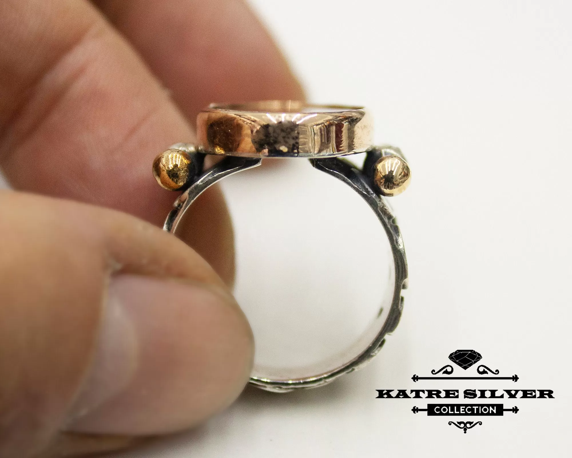 Powerful Agate Men Ring 925 Sterling Silver – Ottoman Style Handmade Statement Ring Turkish Silver Gift for Him - Image 7