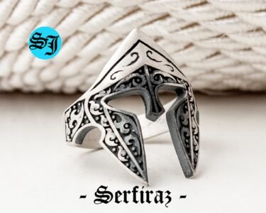 Mens Silver Spartan Helmet Ring, Mens Spartan Ring, Silver Spartan Rings, Silver Helmet Ring, Men Silver Gift, Gift for Him - Image 4