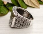 Mens Handmade Ring, Turkish Mens Ring, Solid Rings for Men, Men Ring, Gift for Him, Sterling Silver Ring, Mens Jewelry, Solid Silver Ring - Image 5