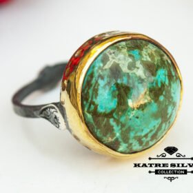 Vintage Green Turquoise Sterling Silver Ring, Green Turquoise Ring, Vintage Navajo Ring, Native American Ring, Jewelry Gifts, Vintage Rings