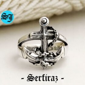 Nautical Silver Anchor Ring, Ottoman Anchor Ring, Anchor Ring, Nautical Ring, Anchor Jewelry, Sailor Ring, Gift For Him