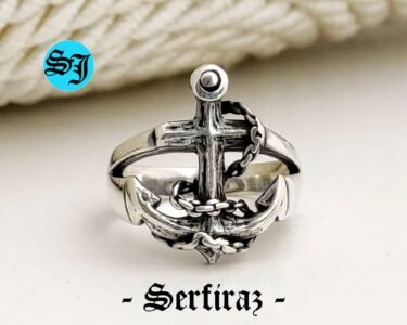 Nautical Silver Anchor Ring, Ottoman Anchor Ring, Anchor Ring, Nautical Ring, Anchor Jewelry, Sailor Ring, Gift For Him