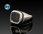 Black Zircon Men Ring , Sterling Silver Ring, Gemstone Jewelry for Men, Authentic Ring, Mens Gift, Classic Men Gift, Men Birthday Gift