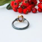 Womens Blue Opal Ring, Sterling Silver 925 Blue Opal Ring, Blue Opal Ring, Birthstone Ring, Opal Ring for Her, Opal Promise Ring - Image 8