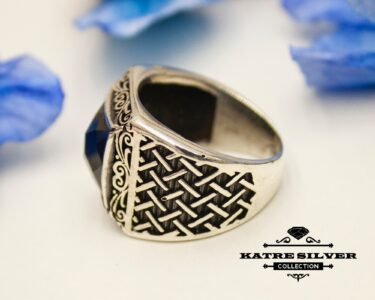Bold Onyx Men Ring 925 Sterling Silver – Ottoman Style Black Stone Signet Ring Handmade Gift for Him - Image 5