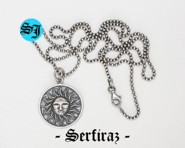 Sun Pendent Necklace, Silver Sun Necklace, Sun Charm, Medallion Necklace, Celestial Necklace, Circle Necklace, Gift for Her Him - Image 7