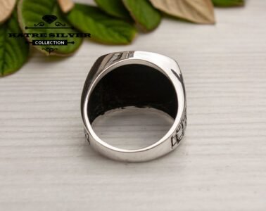Powerful Solid Silver Men Ring 925 Sterling Silver – Handmade Minimal Band Ring Turkish Jewelry Gift for Him - Image 7