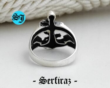 Nautical Silver Anchor Ring, Ottoman Anchor Ring, Anchor Ring, Nautical Ring, Anchor Jewelry, Sailor Ring, Gift For Him - Image 7