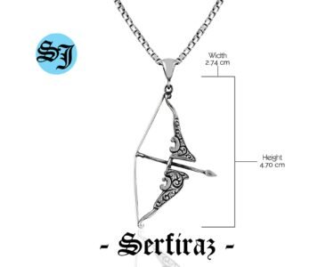 Powerful Bow and Arrow Necklace 925 Sterling Silver – Archery Pendant Handmade Minimal Jewelry Gift for Him Her - Image 8