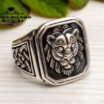 Lion Ring Silver, Lion Ring Men, Lion Ring Sterling, Lion Ring Vintage, Lion Ring, Lion Jewelry, Animal Ring, Lion Head Ring