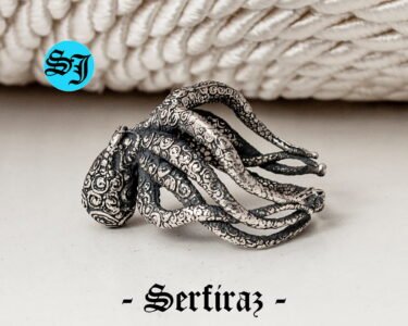 Silver Octopus Tentacle Adjustable Ring, Silver Octopus Jewelry, Tentacle Ring, Octopus Ring, Kraken Ring, Gift for Her Him - Image 8