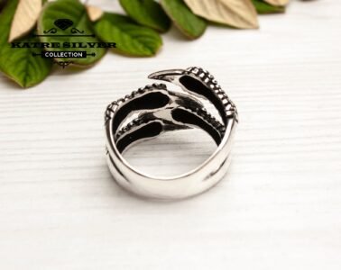 Ottoman Eagle Claw Men Ring 925 Sterling Silver – Handmade Turkish Statement Ring Vintage Gift for Him - Image 7