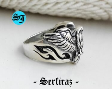 Mens Eagle Ring, Silver Eagle Ring, American Eagle Ring, Silver Men Ring, American Eagle, Silver Ring, Gift For Him - Image 5