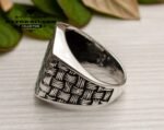 Mens Handmade Ring Turkish Mens Ring Solid Rings for Men Ring Gift for Him Sterling Silver Ring Mens Jewelry Solid Silver Ring - Image 5