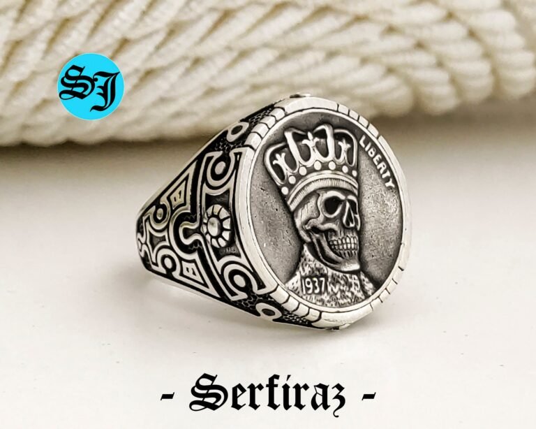 Mens Skull Ring, Turkish Handmade Skull Ring, Biker Ring, Jewelry, Silver Skull Ring, Sterling Silver 925K, Gothic Ring