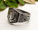 Coat of Arms Ring Mens Handmade Ring Turkish Mens Ring Heraldic Jewelry Men Ring Gift for Him Sterling Silver Ring Mens Jewelry - Image 4