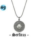 Sun Pendent Necklace, Silver Sun Necklace, Sun Charm, Medallion Necklace, Celestial Necklace, Circle Necklace, Gift for Her Him