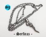 Dagger Charm, Sword Necklace, Knife Necklace, Warrior Necklace, Medieval Jewellery, Men's Necklace, Father Gift, Birthday Gift - Image 7
