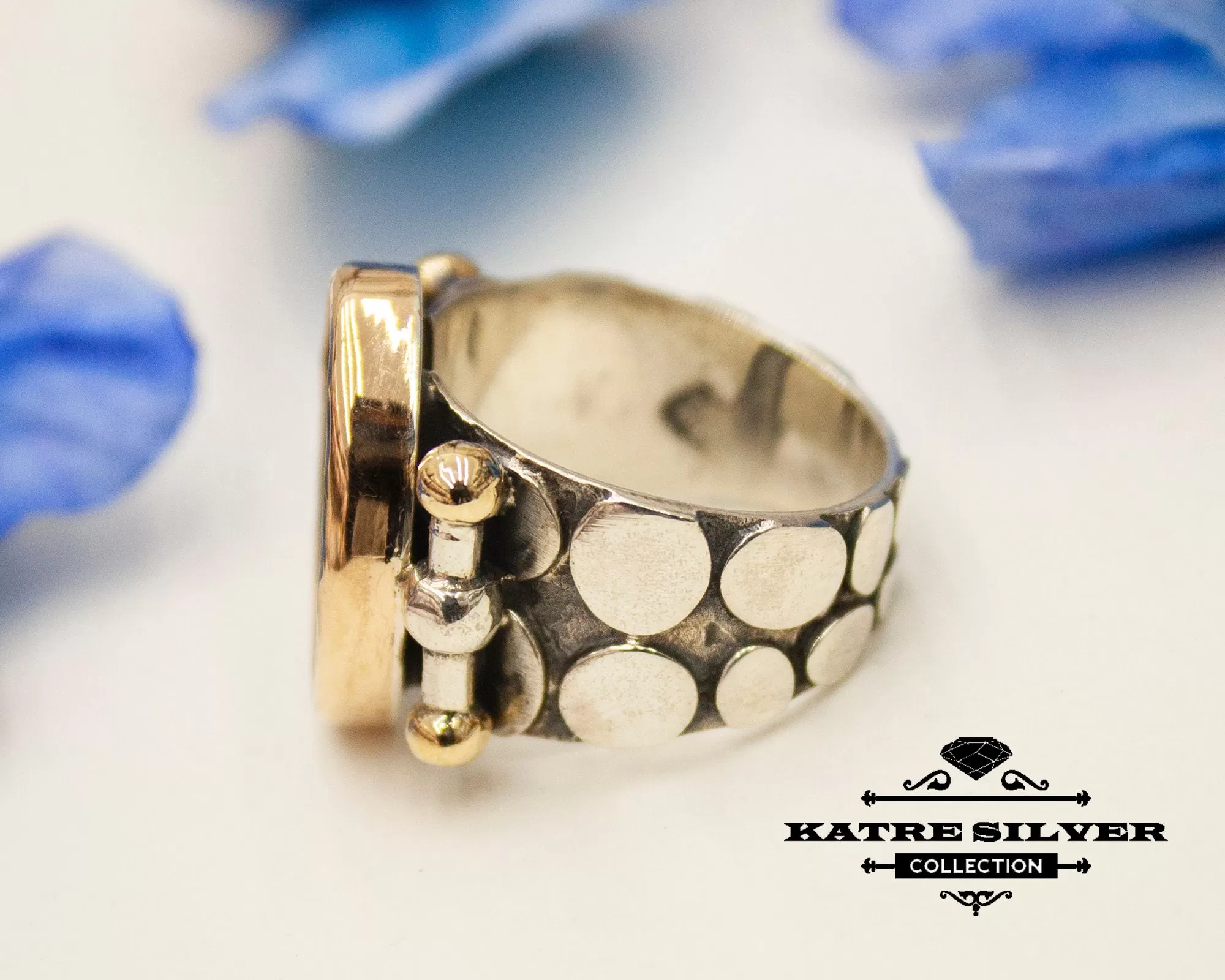 Powerful Agate Men Ring 925 Sterling Silver – Ottoman Style Handmade Statement Ring Turkish Silver Gift for Him - Image 6