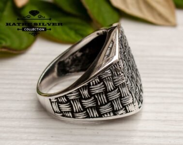 Powerful Solid Silver Men Ring 925 Sterling Silver – Handmade Minimal Band Ring Turkish Jewelry Gift for Him - Image 6