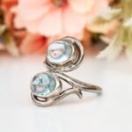Gorgeous Blue Topaz Women Ring, Handmade Gemstone Ring, Boho Jewelry, Real Silver Statement Ring, Genuine Birthstone Ring, Anniversary Gift - Image 5