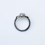 Aquamarine Ring for Women, Sterling Silver Ring, Minimalist Ring, Natural Genuine Real Blue Stone Ring, Statement Ring - Image 9