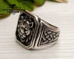 Lion Ring Silver, Lion Ring Men, Lion Ring Sterling, Lion Ring Vintage, Lion Ring, Lion Jewelry, Animal Ring, Lion Head Ring - Image 4