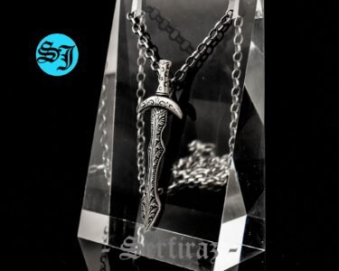 Long Knight Medieval Handmade Silver Sword Necklace, Sword Jewelry, Necklace for Men, Gift For Him, Gift Ideas, Birthday Gift - Image 4
