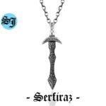 Long Knight Medieval Handmade Silver Sword Necklace, Sword Jewelry, Necklace for Men, Gift For Him, Gift Ideas, Birthday Gift