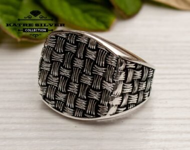 Powerful Solid Silver Men Ring 925 Sterling Silver – Handmade Minimal Band Ring Turkish Jewelry Gift for Him - Image 4