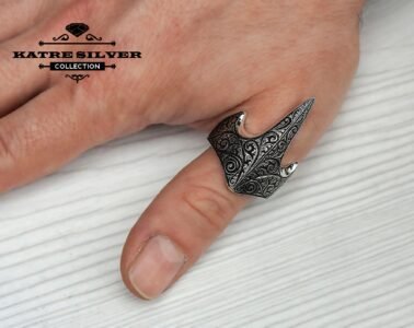 Eagle Claw Ring, Eagle Men Ring, Silver Eagle Ring, Eagle Jewelry, Gothic Ring, Animal Ring, Men Silver Ring, Gift for Women Men - Image 2