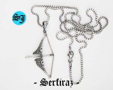 Powerful Bow and Arrow Necklace 925 Sterling Silver – Archery Pendant Handmade Minimal Jewelry Gift for Him Her - Image 10