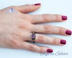 Vintage Amethyst Engagement Ring, Amethyst Wedding Ring, Promise Ring, Antique Purple Gemstone Ring Natural Amethyst Silver Women Ring - Image 2