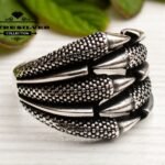 Eagle Claws Men and Unisex Ring Heavy Hand Made Sterling Silver 925 All Sizes Oxidized Wild Style Animal Jewelry Fast Shipping
