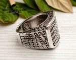 Mens Handmade Ring, Turkish Mens Ring, Solid Rings for Men, Men Ring, Gift for Him, Sterling Silver Ring, Mens Jewelry, Solid Silver Ring - Image 6