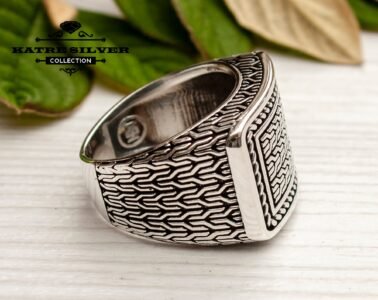 Mens Handmade Ring, Turkish Mens Ring, Solid Rings for Men, Men Ring, Gift for Him, Sterling Silver Ring, Mens Jewelry, Solid Silver Ring - Image 6