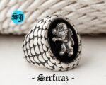 Lion Men Ring, Black Onyx Ring, Gothic Style Lion Ring, Wild Lion Mens Jewelry, Grandfather Gift, Engagement Men Ring, Husband Gift Ring - Image 4