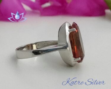 Elegant Sultanite Ring 925 Sterling Silver – Color Change Diaspore Statement Designer Ring Handmade Gift for Her - Image 6