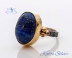Lapis Lazuli Ring, Oval Shape Blue Lapis Ring, Gift For She, Dainty Silver Bridesmaid Gift, Sterling Silver Ring, Mom Gift, Bohemian Ring - Image 3